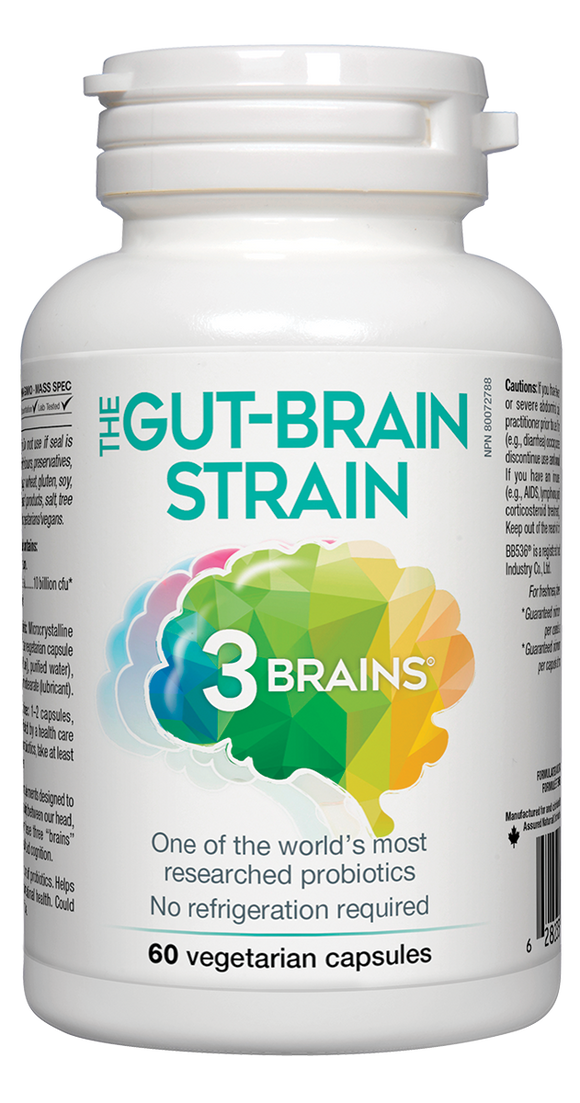 THE GUT BRAIN STRAIN 60 VCAPS 3BRAINS