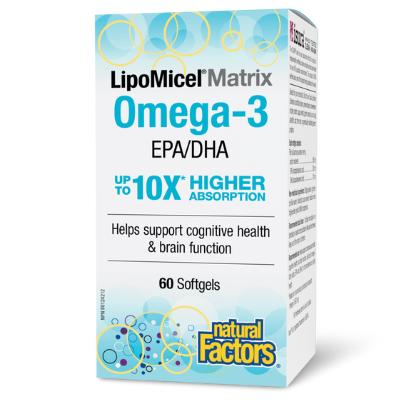 OMEGA-3 LIPOMICEL MATRIX 60 GELS NATURAL FACTORS