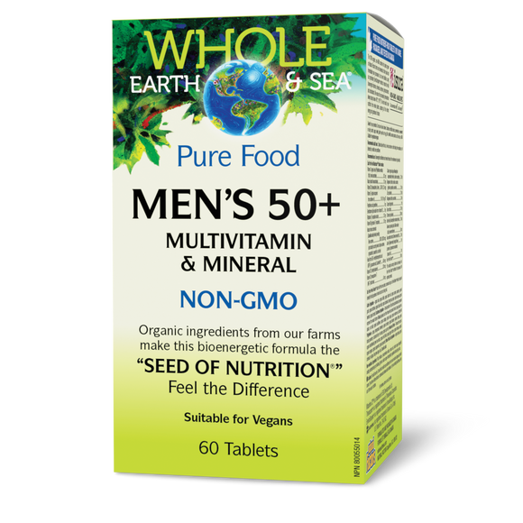 MENS 50+ WHOLE EARTH MULTI 60 TABS NATURAL FACTORS