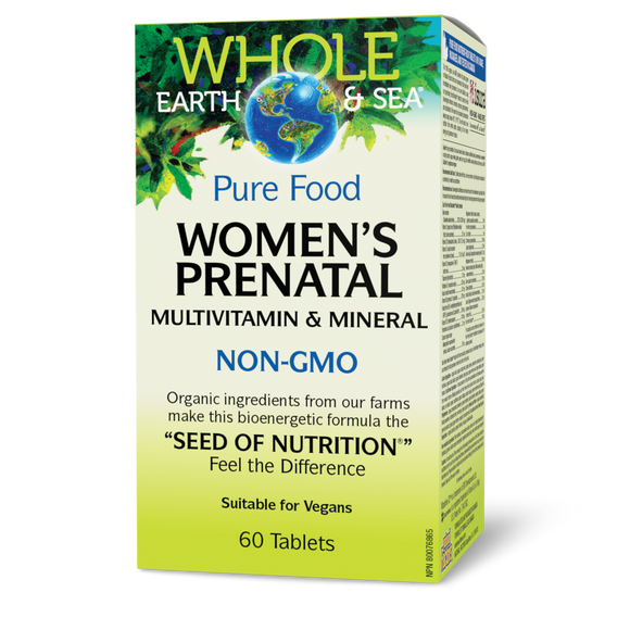 WOMENS PRENATAL WHOLE EARTH AND SEA 60 TABS NATURAL FACTORS