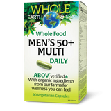 WHOLE FOOD MEN'S 50+ MULTI DAILY 90 CAPS WHOLE EARTH & SEA NATURAL FACTORS