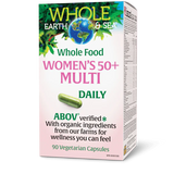 WHOLE FOOD WOMEN'S 50+ MULTI DAILY 90 CAPS WHOLE EARTH & SEA NATURAL FACTORS