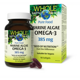 MARINE ALGAE OMEGA-3 385 MG 90 GELS WHOLE EARTH & SEA NATURAL FACTORS