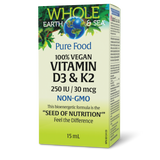 VITAMIN D3 250 IU & K2 30 MCG 15 ML WHOLE EARTH & SEA NATURAL FACTORS