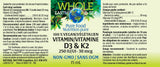 VITAMIN D3 250 IU & K2 30 MCG 15 ML WHOLE EARTH & SEA NATURAL FACTORS