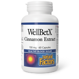 CINNAMON WELLBETX 150 MG 60 CAPS NATURAL FACTORS