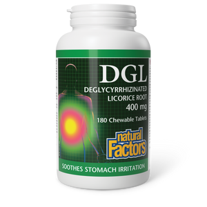 DGL LICORICE 400 MG 180 CHEWABLES NATURAL FACTORS