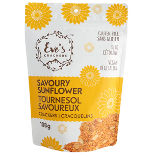 SAVOURY SUNFLOWER CRACKERS 108 G EVE'S CRACKERS