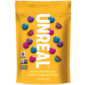 DARK CHOCOLATE CRISPY QUINOA GEMS 142G UNREAL