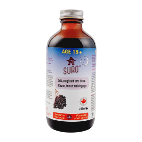 COLD, COUGH AND SORE THROAT ORGANIC AGE 19 + BEDTME FORMULA 236 ML SURO