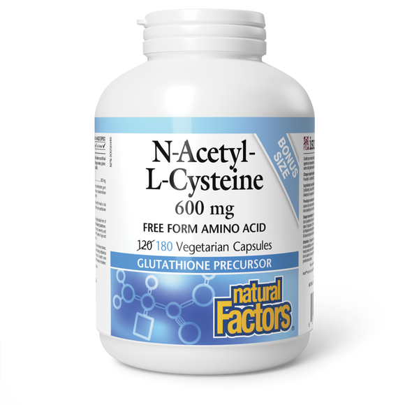 N-ACETYL-L-CYSTEINE 600 MG 180 CAPS NATURAL FACTORS