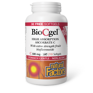 BIO C GEL 500 MG 210 SOFTGELS BONUS SIZE NATURAL FACTORS