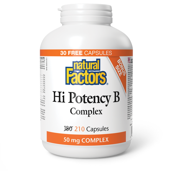 HI POTENCY B COMPLEX 50 MG 210 CAPS NATURAL FACTORS