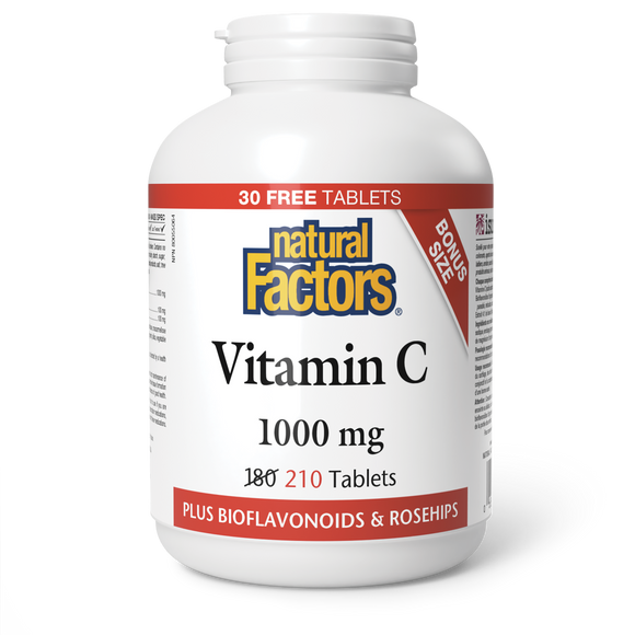 VITAMIN C 1000 MG 210 TABS NATURAL FACTORS