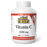VITAMIN C 1000 MG 210 TABS NATURAL FACTORS