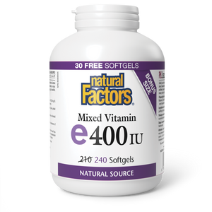 VITAMIN E MIXED 400 IU 240 SOFTGELS NATURAL FACTORS