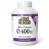 VITAMIN E MIXED 400 IU 240 SOFTGELS NATURAL FACTORS
