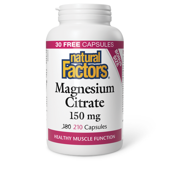 MAGNESIUM CITRATE 150 MG 210 CAPS NATURAL FACTORS