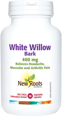 WHITE WILLOW BARK 400 MG 50 CAPS NEW ROOTS