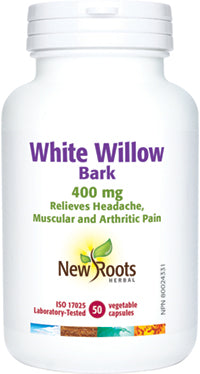 WHITE WILLOW BARK 400 MG 50 CAPS NEW ROOTS