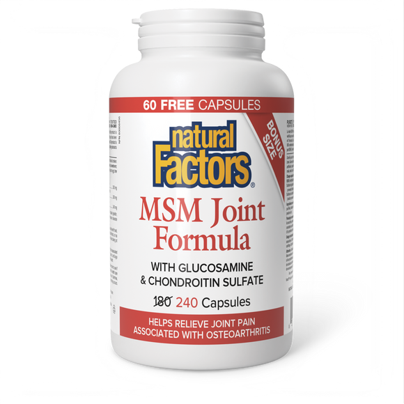 MSM JOINT FORMULA 240 CAPS NATURAL FACTORS