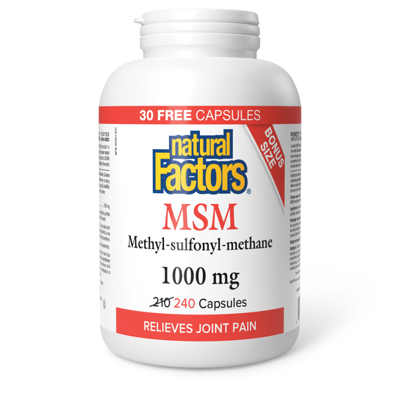 MSM 1000 MG 240 CAPS NATURAL FACTORS