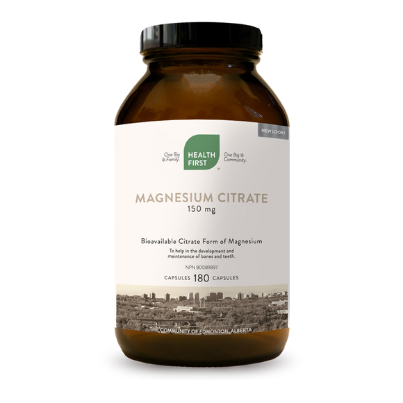 MAGNESIUM CITRATE 150 MG 180 CAPS HEALTH FIRST