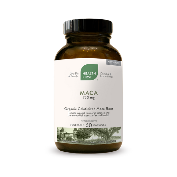 MACA GELATINIZED ORGANIC 750 MG 60 CAPS HEALTH FIRST