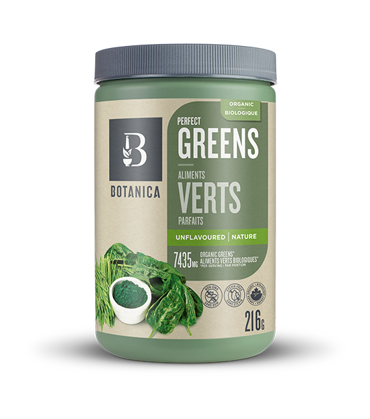 PERFECT GREENS ORGANIC UNFLAVOURED 216 G BOTANICA