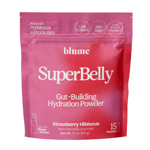 SUPERBELLY GUT-BUILDING HYDRATION POWDER STRAWBERRY HIBISCUS 15 PK BLUME