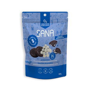 COOKIES & CREAM CHOCOLATE COVERED PROTEIN BITES 100G SANA