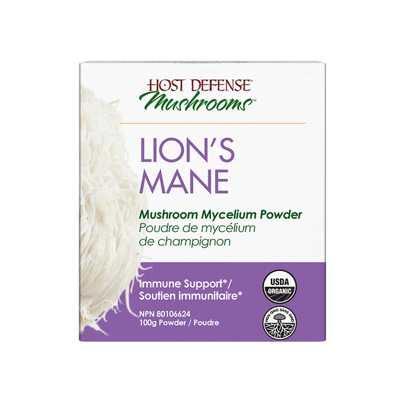 LION'S MANE MUSHROOM MYCELIUM POWDER 100 G HOST DEFENSE