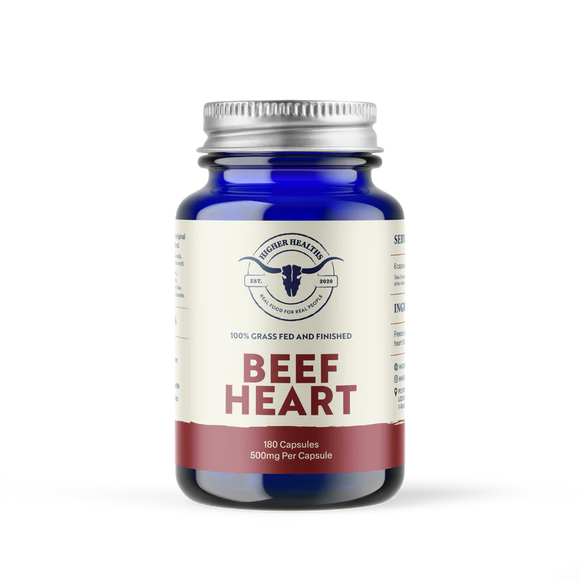 GRASS FED BEEF HEART 180 CAPS HIGHER HEALTHS
