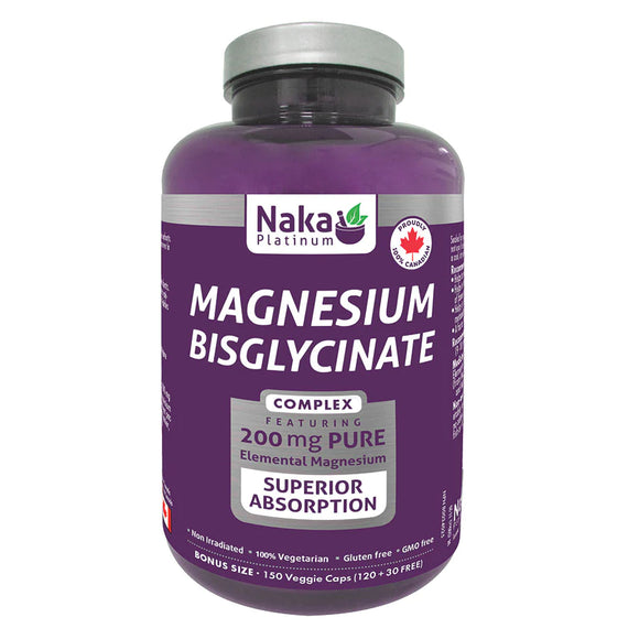 MAGNESIUM BISGLYCINATE COMPLEX 200 MG 150 VCAPS NAKA
