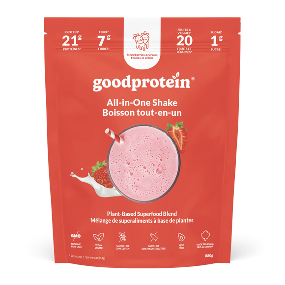 ALL-IN-ONE SHAKE STRAWBERRIES & CREAM 880 G GOODPROTEIN