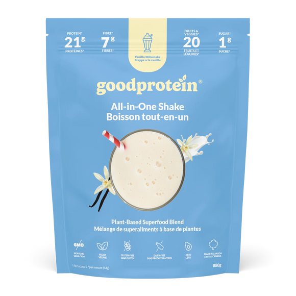 ALL-IN-ONE SHAKE VANILLA MILKSHAKE 880 G GOODPROTEIN