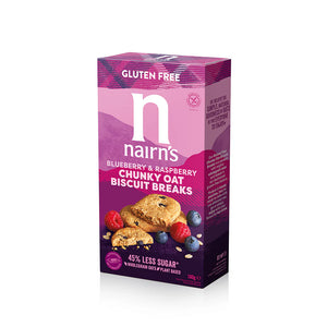 BLUEBERRY/RASPBERRY BISCUIT BREAKS GLUTEN FREE 160G NAIRN'S