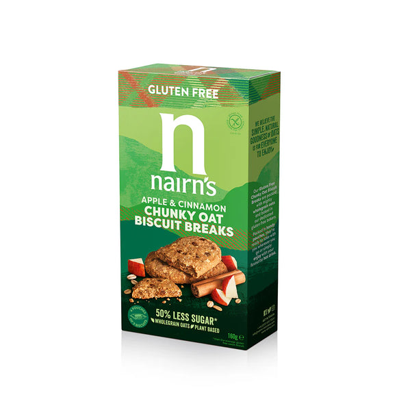 APPLE/CINNAMON BISCUIT BREAKS GLUTEN FREE 160G NAIRN'S