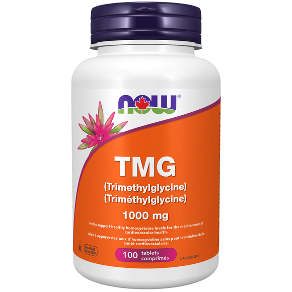 TMG (TRIMETHYLGLYCINE) 1000 MG 100 TABS NOW