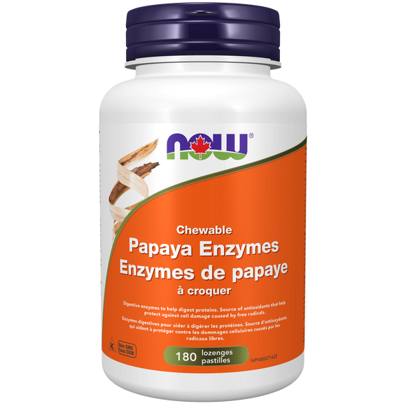 PAPAYA ENZYMES 180 LOZENGES NOW