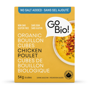 CHICKEN BOUILLON CUBES NO SALT ORGANIC 54 G GO BIO