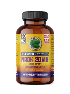 NADH 20 MG 30 CAPS PURE LAB VITAMINS