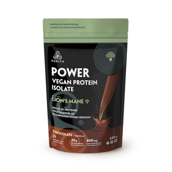 POWER VEGAN PROTEIN ISOLATE CHOCOLATE WITH LION'S MANE 630 G PURICA