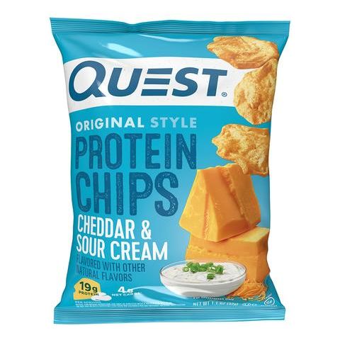 TORTILLA STYLE PROTEIN CHIPS CHEDDAR/SOUR CREAM 32 G QUEST