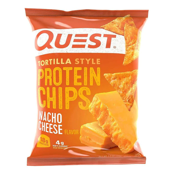 TORTILLA STYLE PROTEIN CHIPS NACHO CHEESE 32 G QUEST