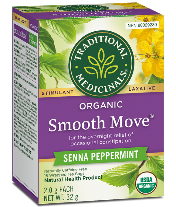 SMOOTH MOVE PEPPERMINT 16 TEA BAGS TRADITIONAL MEDICINALS