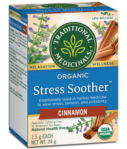 STRESS SOOTHER CINNAMON TEA 16 TEA BAGS TRADITIONAL MEDICINALS