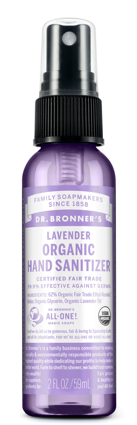 ORGANIC HAND SANITIZER LAVENDER 59 ML DR.BRONNER'S