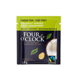 COCONUT GINGER GREEN TEA ORGANIC 16 TEA BAGS FOUR O'CLOCK
