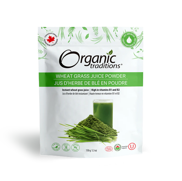 WHEAT GRASS JUICE POWDER 150G ORGANIC TRADITIONS